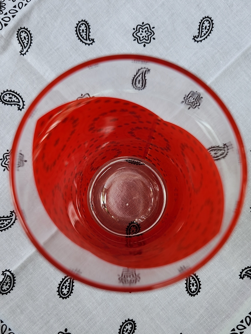 VINTAGE BANDANA PRINT SET OF 6 GLASS TUMBLERS - Picture 5 of 9